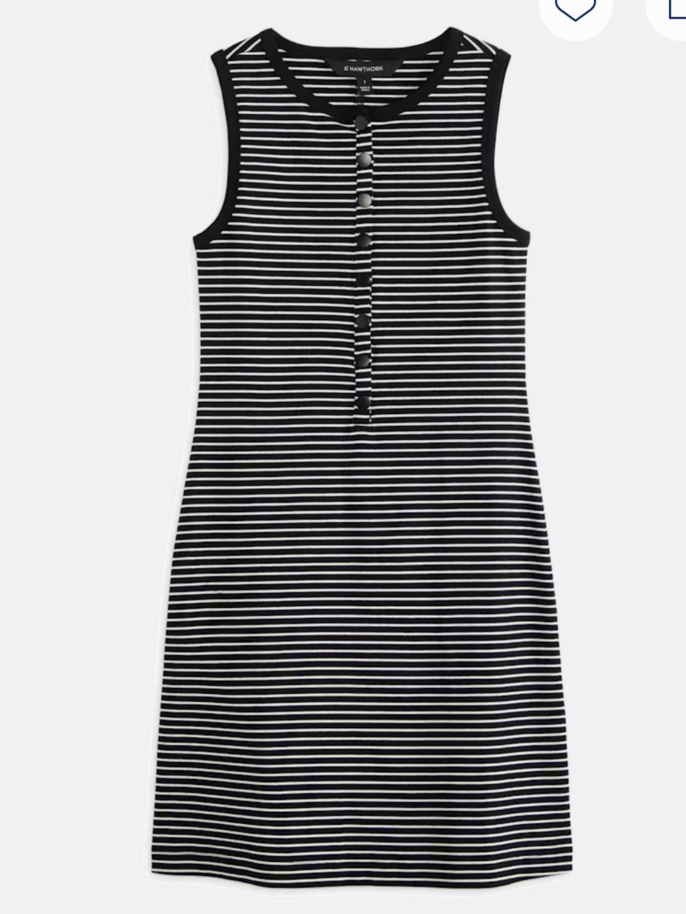 41 Hawthorn Black & White Striped Sleeveless Knit Mini Dress